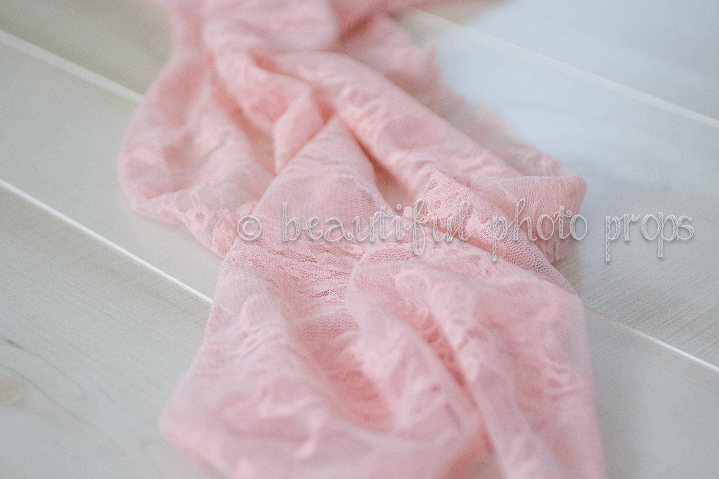 Stretch Lace Wrap in Sweet Pink Baby Swaddle - Beautiful Photo Props