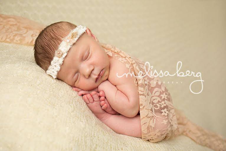 Stretch Lace Wrap in Peach - Beautiful Photo Props