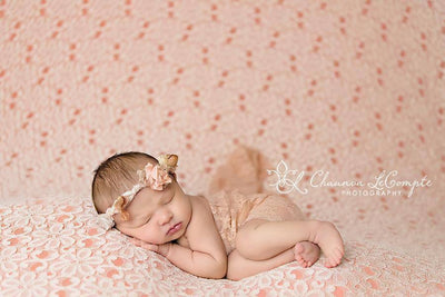 Stretch Lace Wrap in Peach - Beautiful Photo Props