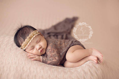 Stretch Lace Wrap in Toffee Brown - Beautiful Photo Props