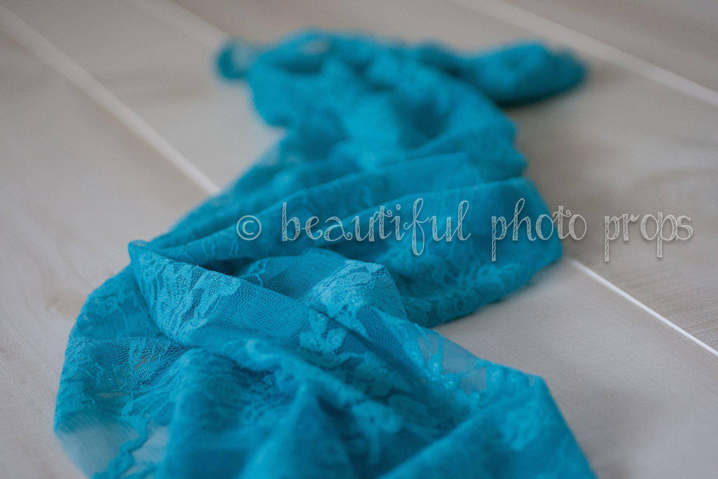 Newborn Stretch Lace Wrap in Teal - Beautiful Photo Props