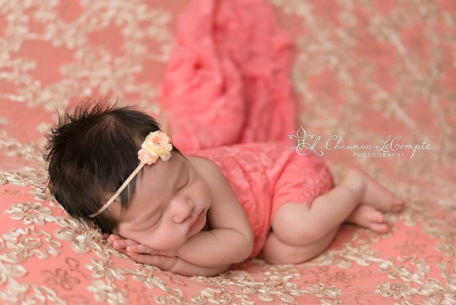 Stretch Lace Wrap in Coral - Beautiful Photo Props