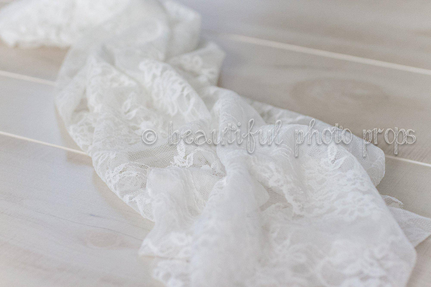 Stretch Lace Wrap Cream Tones Newborn Photography Prop Baby - Beautiful Photo Props