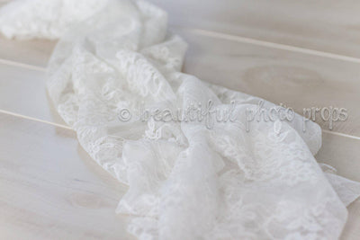 Stretch Lace Wrap Cream Tones Newborn Photography Prop Baby - Beautiful Photo Props