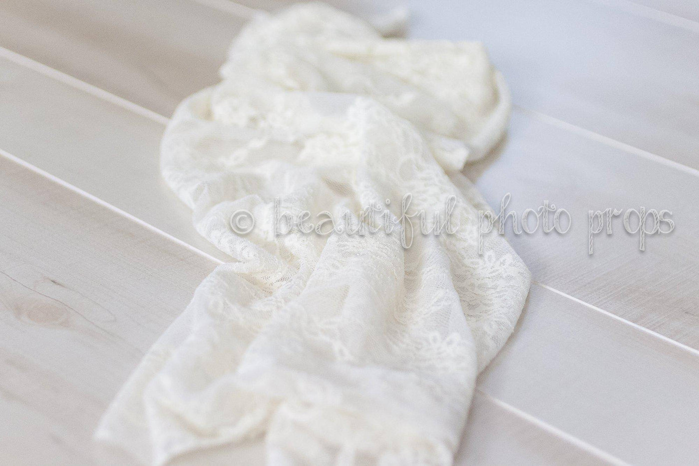 Stretch Lace Wrap Cream Tones Newborn Photography Prop Baby - Beautiful Photo Props