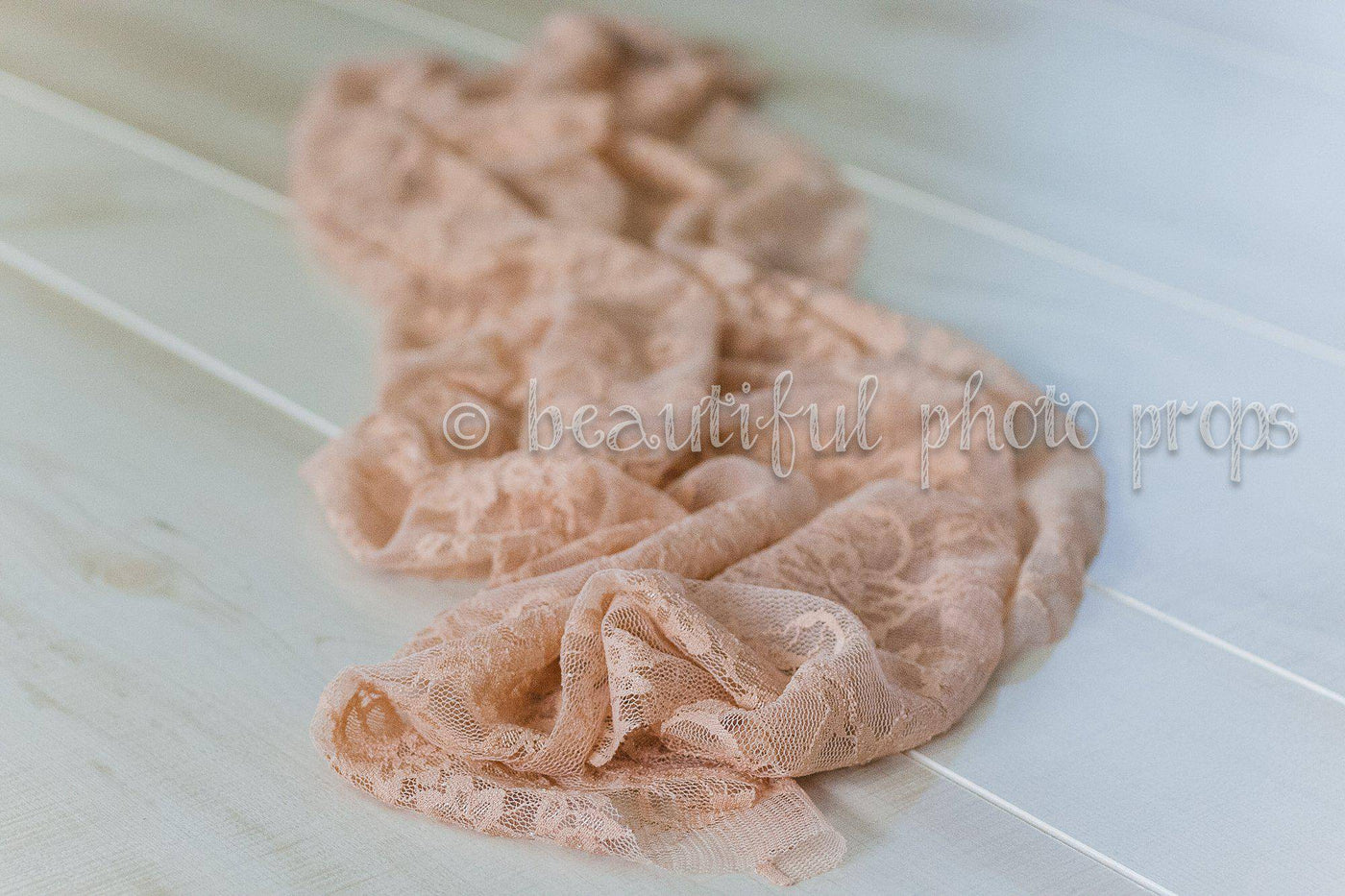 Stretch Lace Wrap Peach Tones Newborn Photography Prop Baby - Beautiful Photo Props