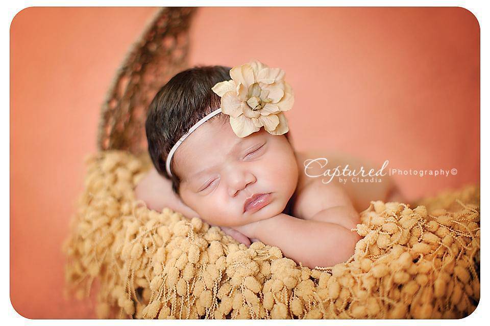 Cream Flower Headband Vintage Inspired - Beautiful Photo Props