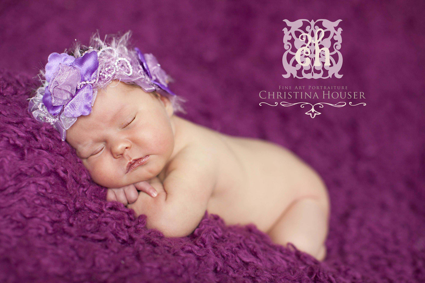 Princess Fairy Halo Flower Headband Purple Pink - Beautiful Photo Props