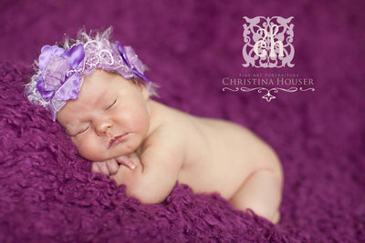 Princess Fairy Halo Flower Headband Purple Pink - Beautiful Photo Props