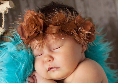 Princess Fairy Halo Flower Headband Brown - Beautiful Photo Props