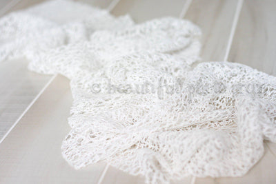 Fabric Lace Wrap in White - Beautiful Photo Props