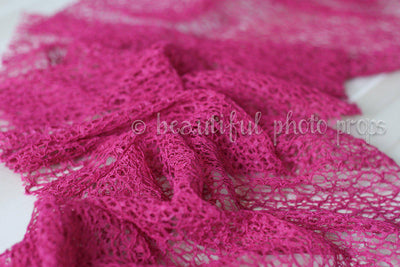 Fabric Lace Wrap in Fuschia Pink - Beautiful Photo Props