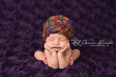 Newborn Confetti Beanie Hats - You Choose Color - Beautiful Photo Props