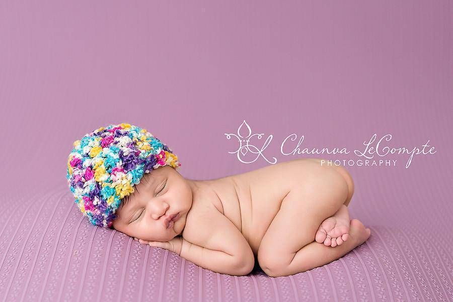 Newborn Confetti Beanie Hats - You Choose Color - Beautiful Photo Props