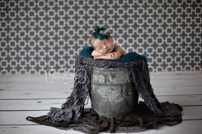 SET Gray Teal Lace Ruffle Fishnet Wrap Layering Set - Beautiful Photo Props