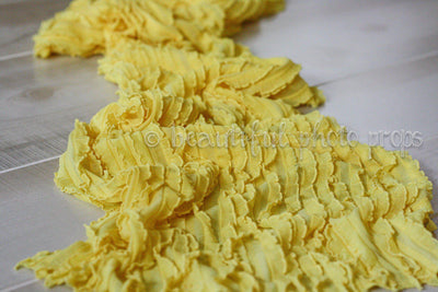 SET Teal Yellow Ruffle Wrap Layering Set - Beautiful Photo Props