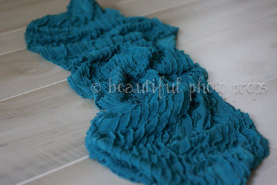 SET Teal Yellow Ruffle Wrap Layering Set - Beautiful Photo Props