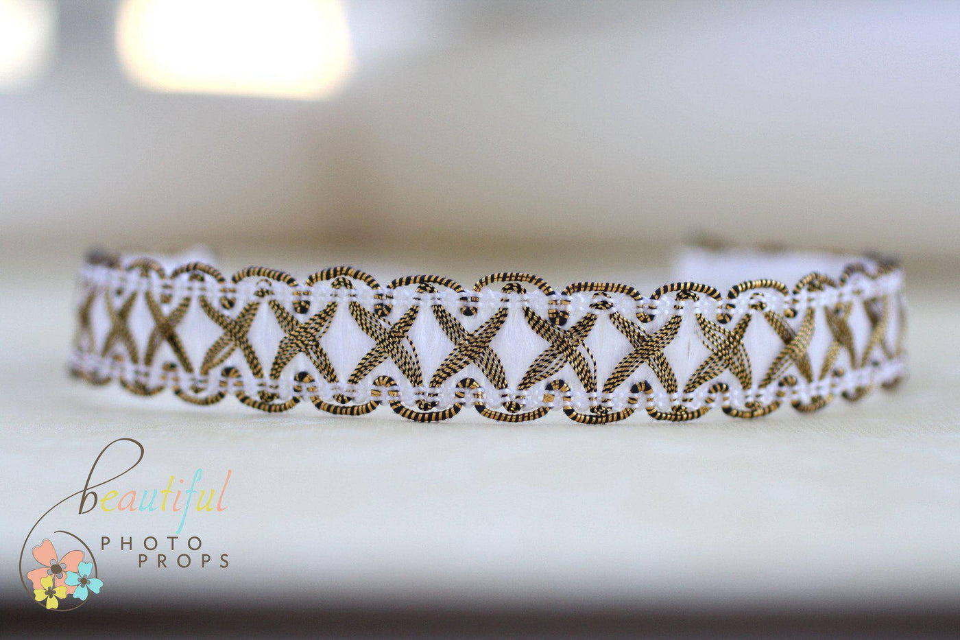 White Greek Goddess Halo Headband - Beautiful Photo Props