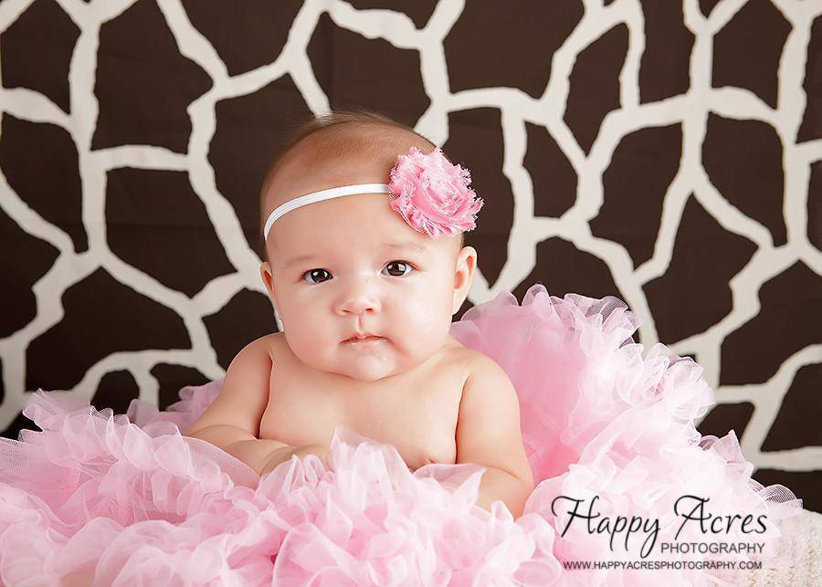 Rose Pink Chiffon Flower Headband - Beautiful Photo Props