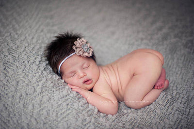 Mint and Green Lace Flower Headband - Beautiful Photo Props