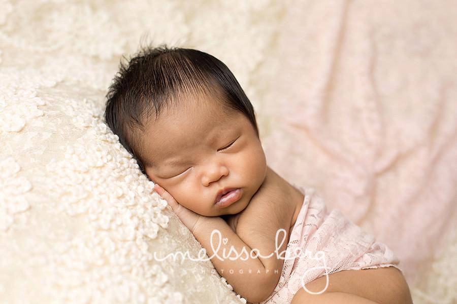 Baby Pink Stretch Lace Wrap Newborn Swaddle - Beautiful Photo Props