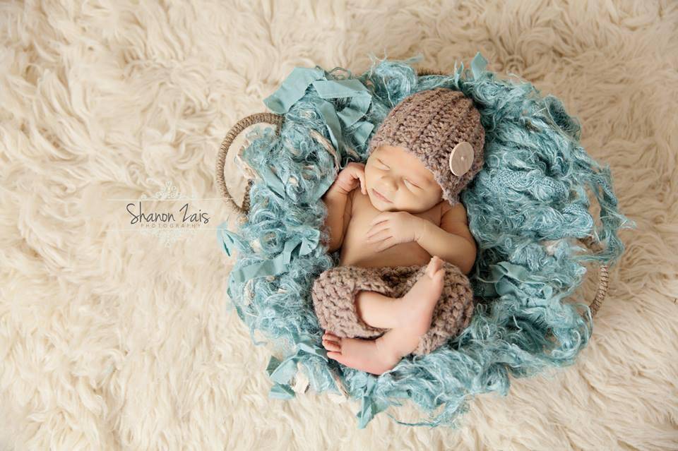 Heather Brown Newborn Pants and Hat Set - Beautiful Photo Props