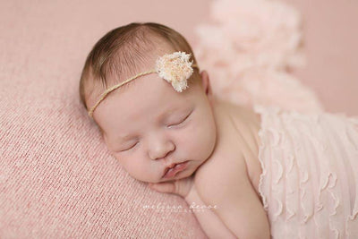 Ruffle Mini Stretch Knit Wrap Baby Pink - Beautiful Photo Props