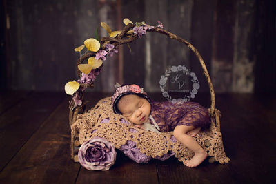 Stretch Lace Wrap in Plum Purple - Beautiful Photo Props