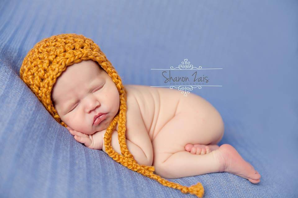 Simply Cotton Baby Bonnet in Spice - Beautiful Photo Props