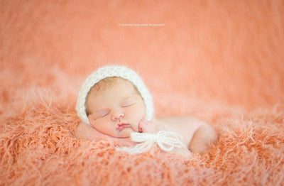 Simply Mohair Baby Bonnet Hat White - Beautiful Photo Props