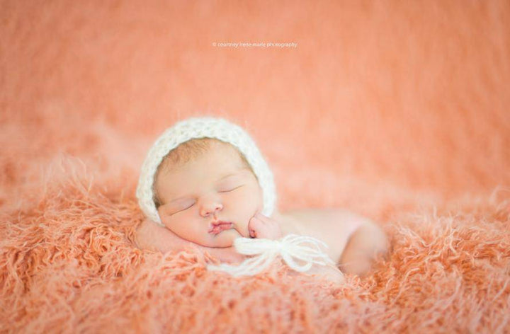 Simply Mohair Baby Bonnet Hat White – Beautiful Photo Props