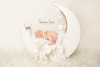 Simply Mohair Baby Bonnet Hat White - Beautiful Photo Props