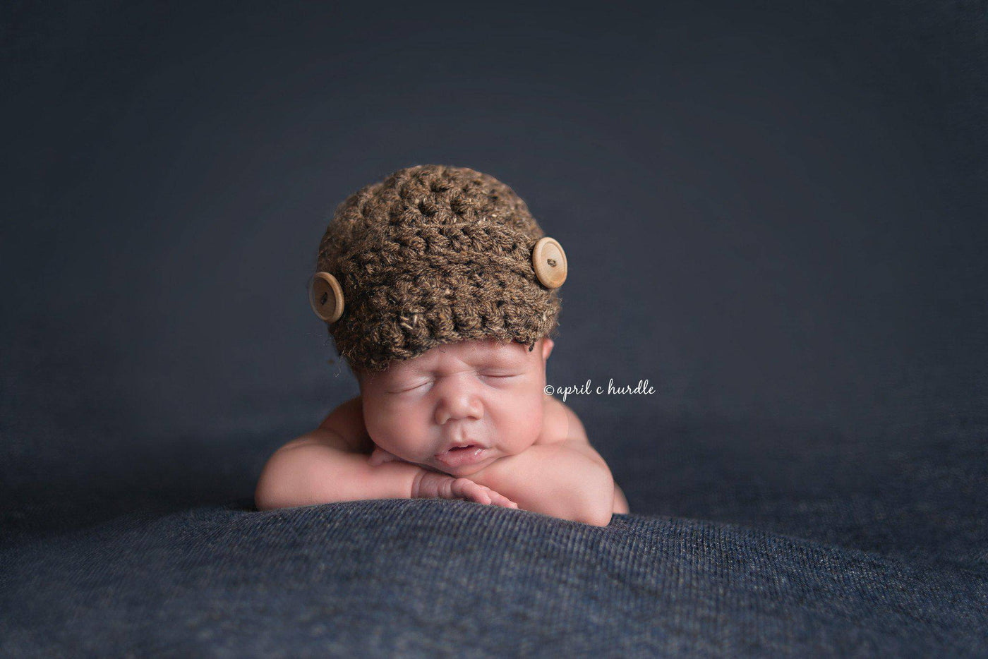 Barley Brown Newborn Newsboy Hat - Beautiful Photo Props