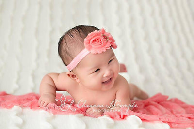 Coral Stretch Lace Layer Wrap Newborn Photography - Beautiful Photo Props