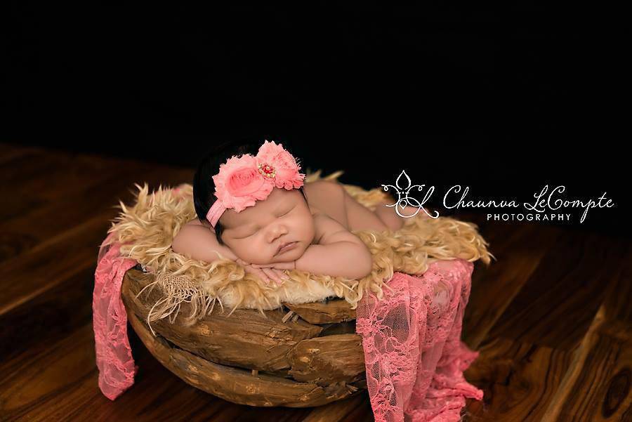 SET Coral Stretch Lace Layer and Caramel Faux Fur - Beautiful Photo Props
