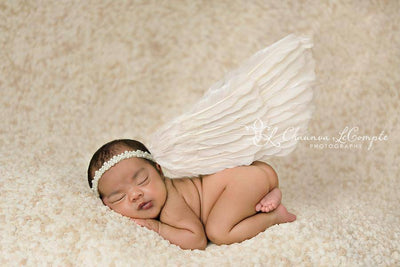 White Feather Angel Wings Newborn Baby Toddler Photo Prop - Beautiful Photo Props
