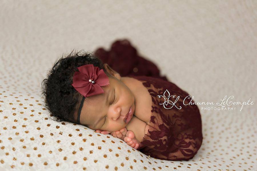 Burgundy Newborn Stretch Lace Wrap - Beautiful Photo Props