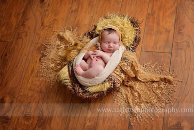 Cream Stretch Knit Baby Wrap - Beautiful Photo Props