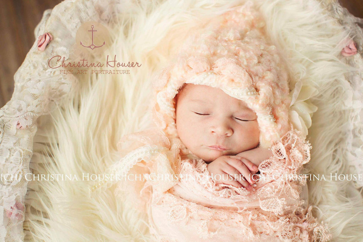 Cream Mongolian Faux Fur Photography Prop Rug Newborn Baby - Beautiful Photo Props