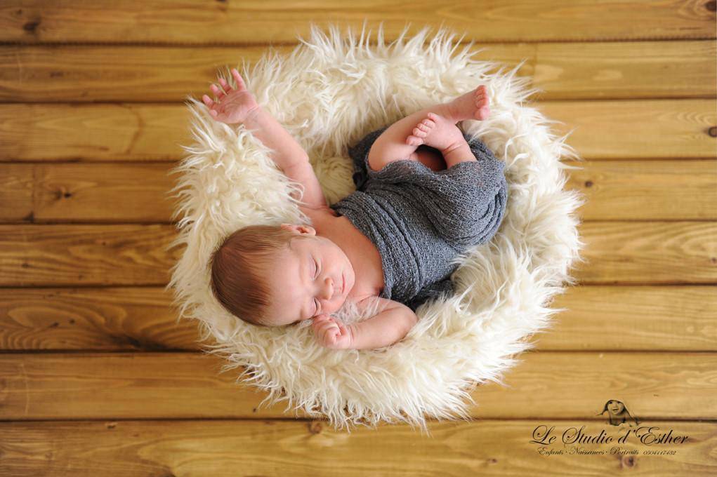 Gray Denim Stretch Knit Wrap Newborn Baby - Beautiful Photo Props