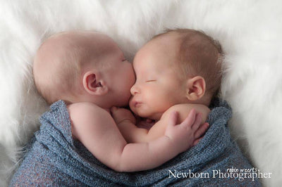 Gray Denim Stretch Knit Wrap Newborn Baby - Beautiful Photo Props
