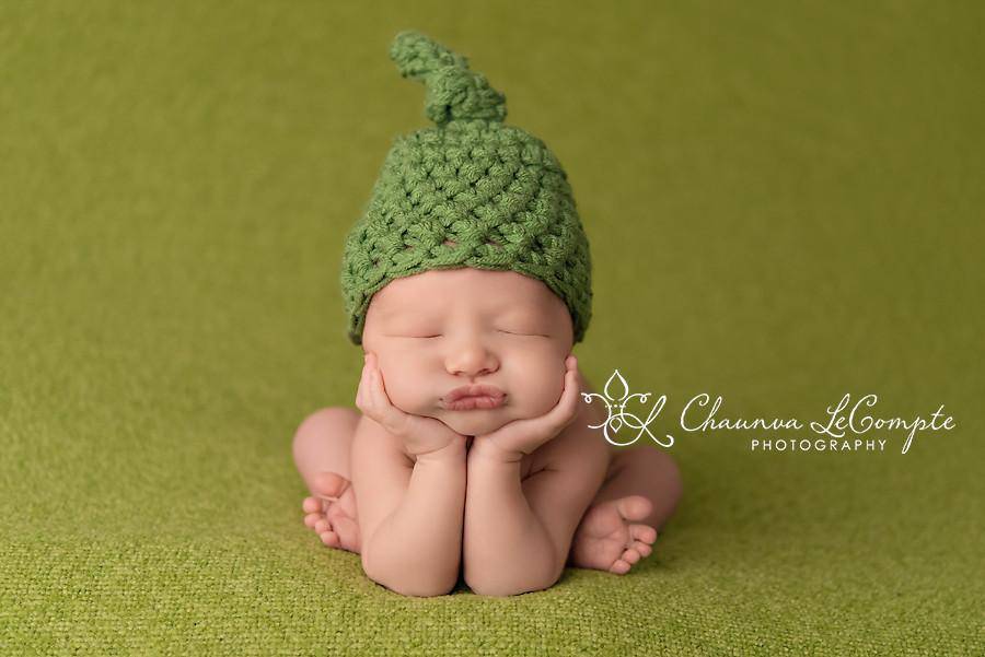 Sage Green Newborn Knot Hat - Beautiful Photo Props