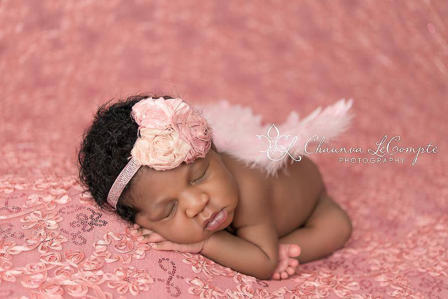 Pale Pink Feather Angel Wings Newborn Baby Photo Prop - Beautiful Photo Props