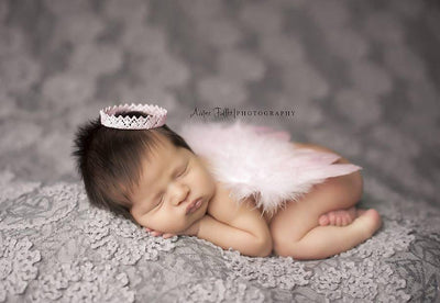 Pale Pink Feather Angel Wings Newborn Baby Photo Prop - Beautiful Photo Props