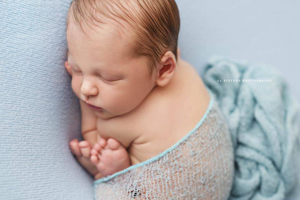 Powder Blue Stretch Knit Baby Wrap - Beautiful Photo Props
