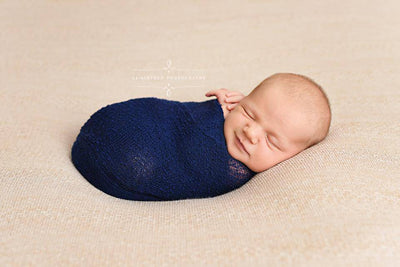 Navy Blue Stretch Knit Baby Wrap - Beautiful Photo Props