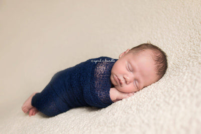 Navy Blue Stretch Knit Baby Wrap - Beautiful Photo Props