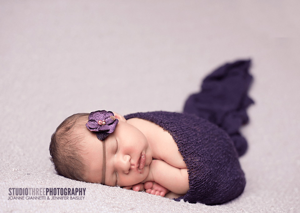 Purple Stretch Knit Baby Wrap - Beautiful Photo Props