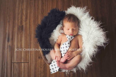 Twin Mongolian Faux Fur Rug Set White and Black Newborn Toddler - Beautiful Photo Props