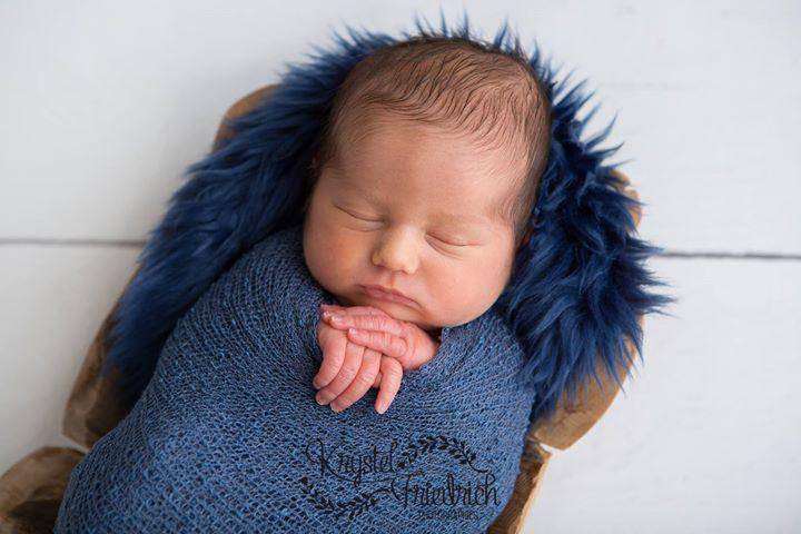 Navy Blue Mongolian Fur Nest Rug Newborn Baby Toddler - Beautiful Photo Props